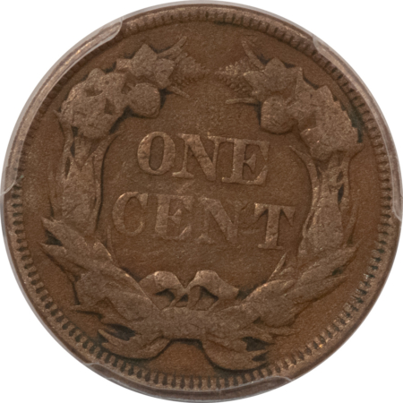 Flying Eagle 1857 FLYING EAGLE CENT – PCGS F-15, NICE ORIGINAL