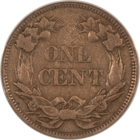 Flying Eagle 1858 FLYING EAGLE CENT, LARGE LETTERS – ANACS EF-45