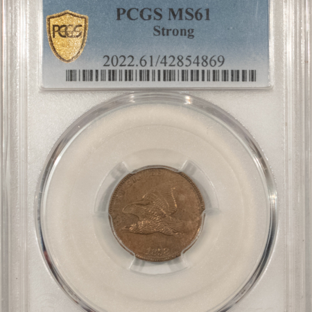 Flying Eagle 1858/7 FLYING EAGLE CENT, STRONG – PCGS MS-61, RARE! POP 3!