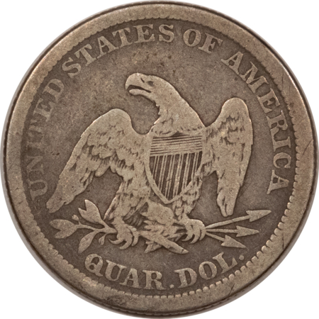 Liberty Seated Quarters 1861 LIBERTY SEATED QUARTER – NICE CIRCUALTED W/ STRONG DETAILS, CIVIL WAR DATE!