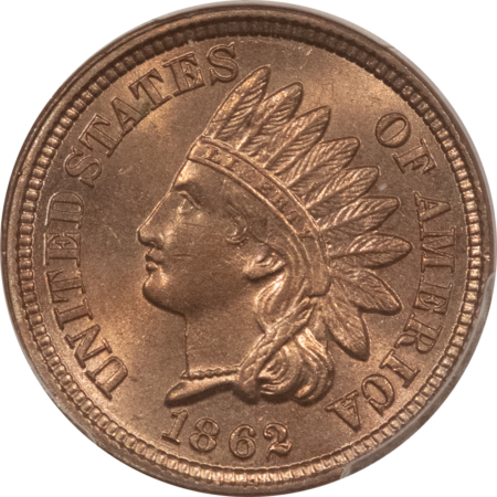 CAC Approved Coins 1862 INDIAN CENT – PCGS MS-64, FLASHY & SUPER PREMIUM QUALITY! CAC APPROVED!