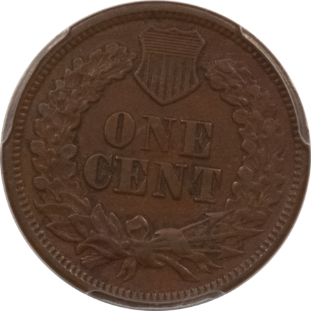 Indian 1864 INDIAN CENT, L ON RIBBON – PCGS AU-53