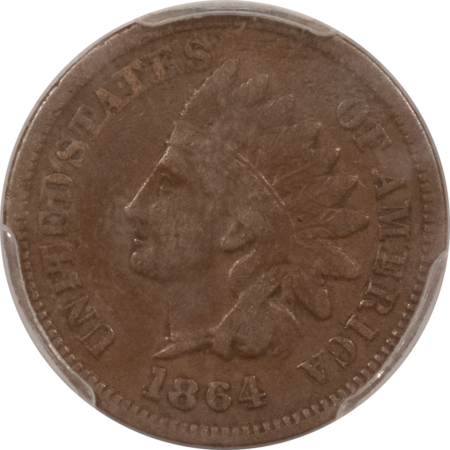 Indian 1864 INDIAN CENT, L ON RIBBON – PCGS VF-20, 30TH ANNIVERSARY!