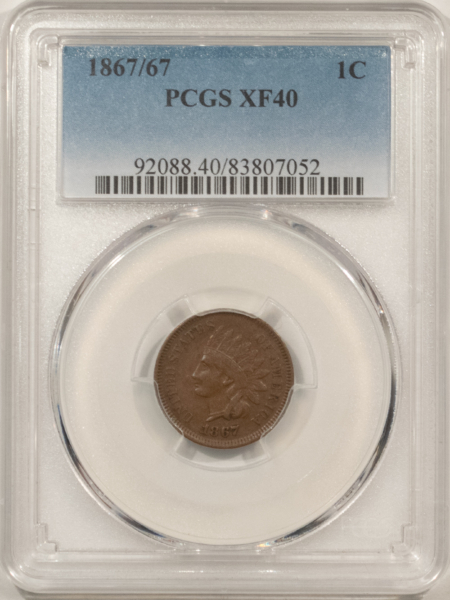 Indian 1867/67 INDIAN CENT – PCGS XF-40