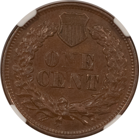 Indian 1868 INDIAN CENT – NGC AU-50 BN