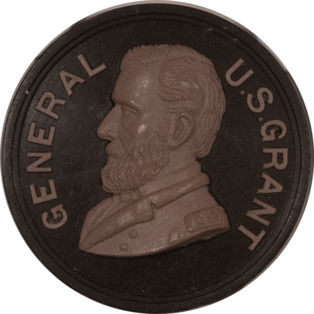 Exonumia 1868 GENERAL U.S. GRANT CAMPAIGN TOKEN, 31.5mm, DEWITT USG-1868-18, NGC MS-67