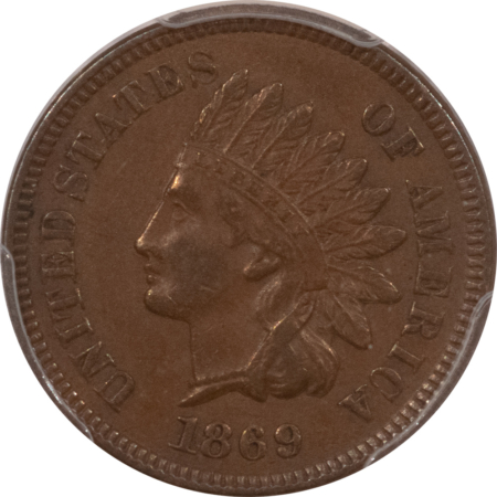 Indian 1869 INDIAN CENT – PCGS XF-45, SMOOTH & PREMIUM QUALITY!