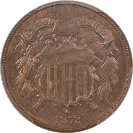 CAC Approved Coins 1872 TWO CENT PIECE – PCGS MS-62 BN, KEY-DATE, PREMIUM QUALITY, CAC APPROVED!