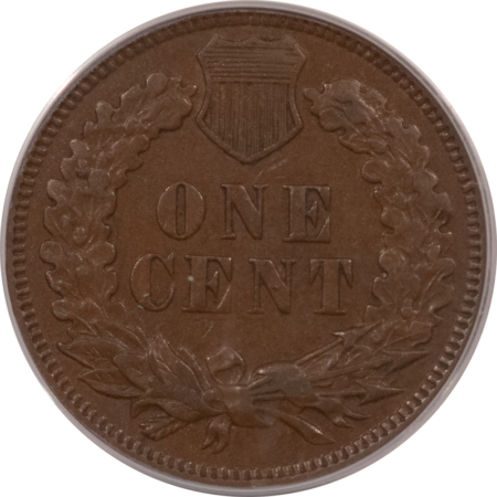Indian 1873 INDIAN CENT, OPEN 3 – PCGS XF-45, CHOCOLATE BROWN!