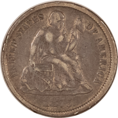 Dimes 1875 SEATED DIME LOVE TOKEN “TF” – HIGH GRADE & PRETTY!