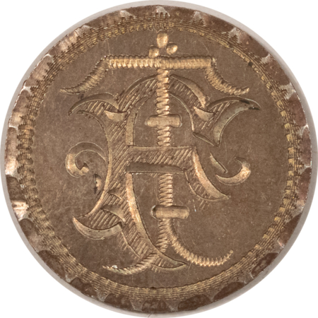 Dimes 1875 SEATED DIME LOVE TOKEN “TF” – HIGH GRADE & PRETTY!