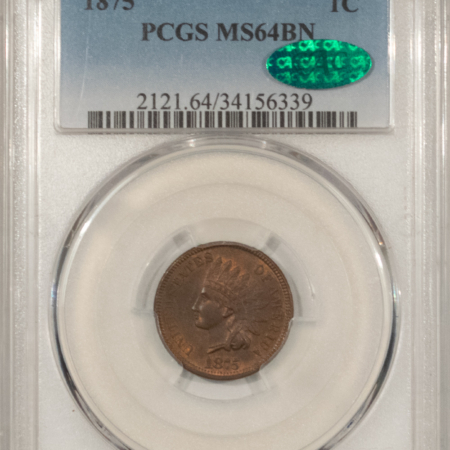 CAC Approved Coins 1875 INDIAN CENT – PCGS MS-64 BN, FRESH & PREMIUM QUALITY! CAC APPROVED!