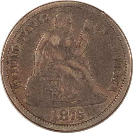 Dimes 1876 SEATED DIME LOVE TOKEN “MD” – HIGH GRADE & BEAUTIFUL INSCRIPTION!