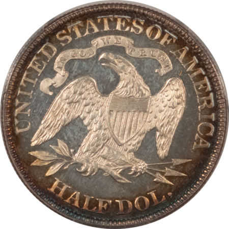 Half Dollars 1878 PROOF SEATED LIBERTY HALF DOLLAR PCGS PR-64 CAM, DRAMATIC CAMEO, BEAUTY!
