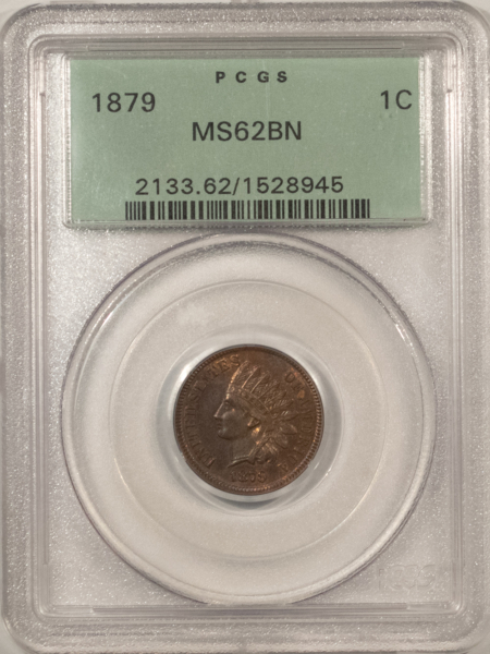 Indian 1879 INDIAN CENT – PCGS MS-62 BN, OLD GREEN HOLDER!