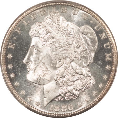 Dollars 1880/79-S $1 MORGAN DOLLAR – PCGS MS-63, BLAST WHITE!