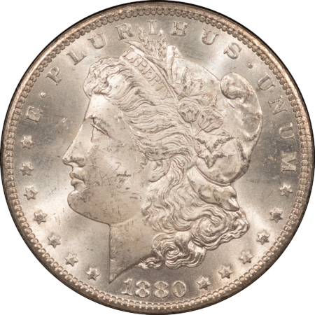 Dollars 1880-CC $1 MORGAN DOLLAR – GSA W/ BOX & ORIGINAL CARD, CHOICE+ BU, CARSON CITY!