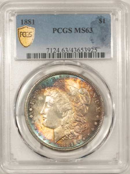 Dollars 1881 $1 MORGAN DOLLAR – PCGS MS-63, PRETTY!
