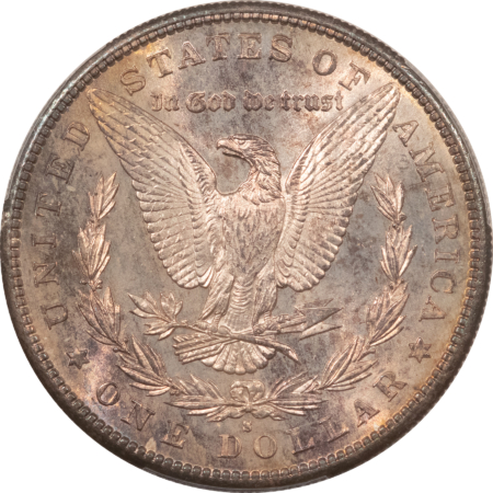 Dollars 1881-S $1 MORGAN DOLLAR – PCGS MS-66, PRETTY ORIGINAL LUSTROUS GEM+