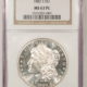 Dollars 1883-CC $1 MORGAN DOLLAR – PCGS MS-63 PL, FROSTED! SUPER FLASHY, CARSON CITY!