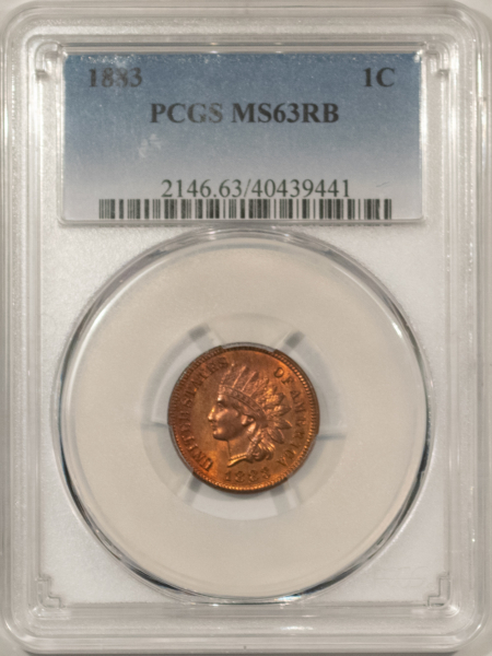 Indian 1883 INDIAN CENT – PCGS MS-63 RB, PRETTY!