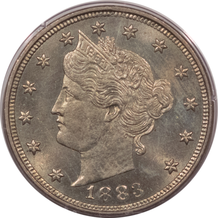 Liberty Nickels 1883 LIBERTY NICKEL, NO CENTS – PCGS MS-64, 66 QUALITY! RATTLER, SUPER PQ!