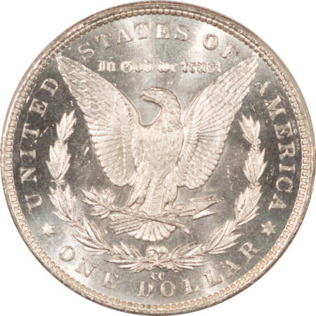 Dollars 1883-CC $1 MORGAN DOLLAR – PCGS MS-63 PL, FROSTED! SUPER FLASHY, CARSON CITY!