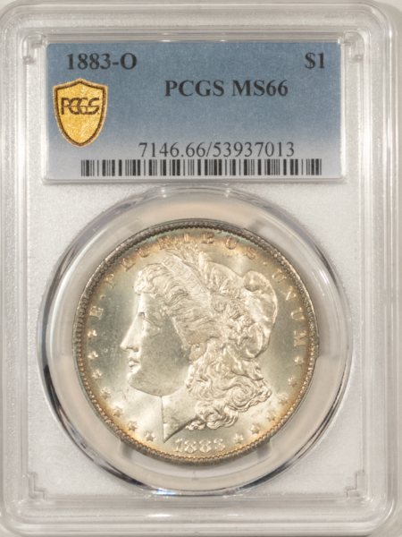 Dollars 1883-O $1 MORGAN DOLLAR – PCGS MS-66, FRESH ORIGINAL, PUFFY CHEEK, PQ!