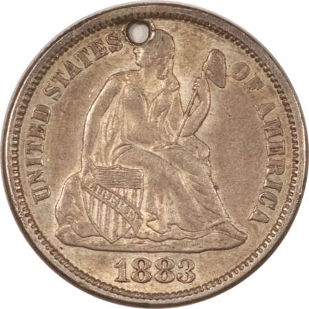 Dimes 1884 SEATED DIME LOVE TOKEN “D” – HIGH GRADE & LOVELY!