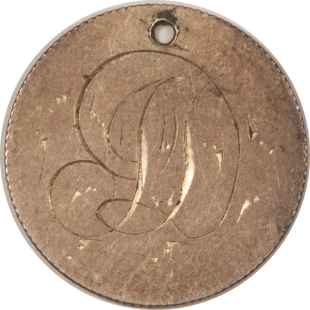 Dimes 1884 SEATED DIME LOVE TOKEN “D” – HIGH GRADE & LOVELY!