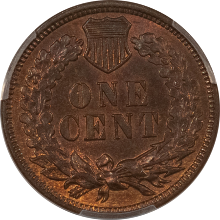 Indian 1884 INDIAN CENT – PCGS MS-63 RB, PRETTY & PREMIUM QUALITY!