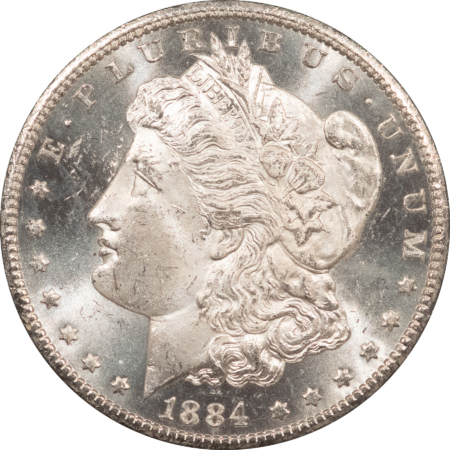 Dollars 1884-CC $1 MORGAN DOLLAR GSA TREASURE – CACG MS-63 PL, PROOFLIKE! CAC! BOX/CARD!
