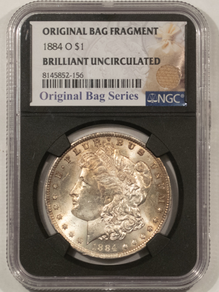 Dollars 1884-O $1 MORGAN DOLLAR – NGC BRILLIANT UNCIRCULATED, ORIGINAL BAG SERIES!