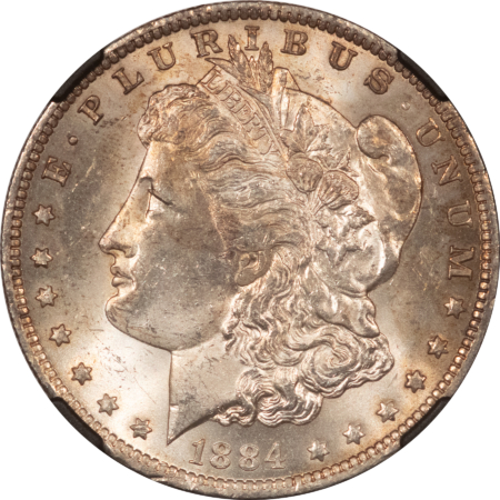 Dollars 1884-O $1 MORGAN DOLLAR – NGC BRILLIANT UNCIRCULATED, ORIGINAL BAG SERIES!