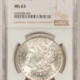 Dollars 1884-O $1 MORGAN DOLLAR – NGC BRILLIANT UNCIRCULATED, ORIGINAL BAG SERIES!