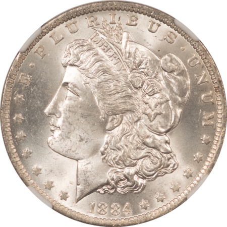 Dollars 1884-O $1 MORGAN DOLLAR – NGC MS-63, WHITE!