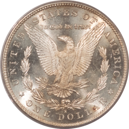 Dollars 1885-S $1 MORGAN DOLLAR – PCGS MS-62, OLD GREEN HOLDER, BLAZER! PREMIUM QUALITY!