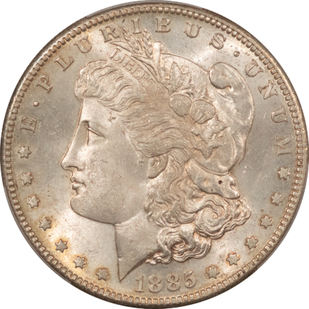 Dollars 1885-S $1 MORGAN DOLLAR – PCGS MS-63, SATINY CHOICE & LOOKS BETTER!