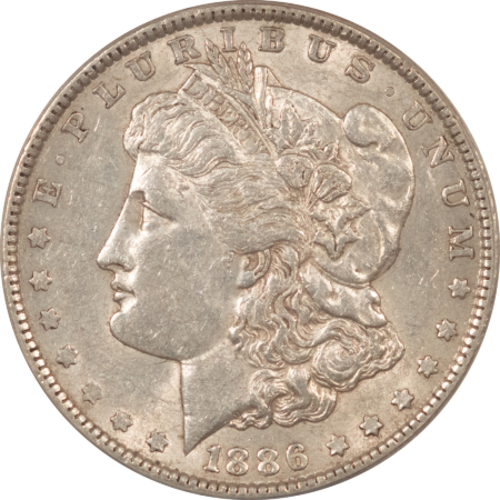 Dollars 1886 $1 MORGAN DOLLAR, VAM-1A LINE IN 6, DIE 2 – ANACS AU-53