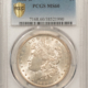 Dollars 1892-CC $1 MORGAN DOLLAR – PCGS MS-63, LUSTROUS WHITE CARSON CITY!