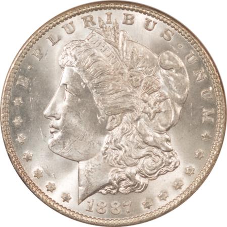 Dollars 1887 $1 MORGAN DOLLAR – NGC MS-64, FRESH WHITE!