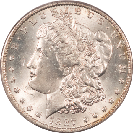 Dollars 1887-O $1 MORGAN DOLLAR – PCGS MS-64, LOOKS 65! PREMIUM QUALITY!!