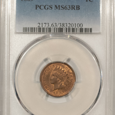 Indian 1889 INDIAN CENT – PCGS MS-63 RB, CHOICE!