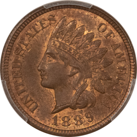 Indian 1889 INDIAN CENT – PCGS MS-63 RB, CHOICE!