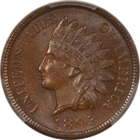 Indian 1893 INDIAN CENT – PCGS MS-64 BN, LUSTROUS, PREMIUM QUALITY!