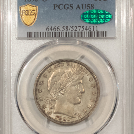 Barber Halves 1893-O BARBER HALF DOLLAR – PCGS AU-58 CAC, PQ ORIGINAL BEAUTY! ONLY 8 CAC!