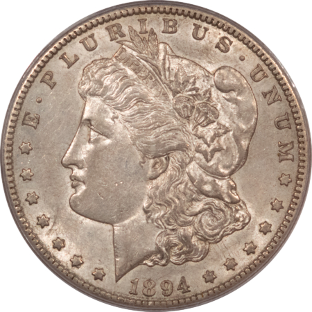 Dollars 1894-S $1 MORGAN DOLLAR – PCGS AU-55, FRESH, PREMIUM QUALITY & CAC APPROVED!