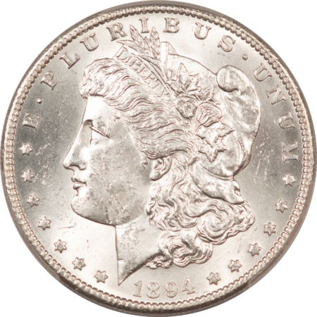 Dollars 1894-S $1 MORGAN DOLLAR – PCGS MS-63, BLAZING WHITE!
