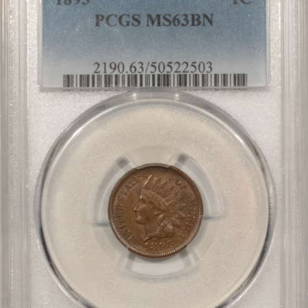 Indian 1895 INDIAN CENT – PCGS MS-63 BN CHOICE & SMOOTH!