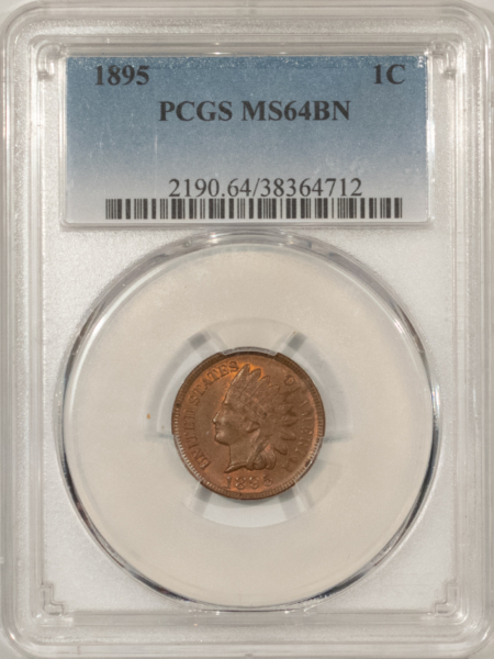 Indian 1895 INDIAN CENT – PCGS MS-64 BN, SMOOTH & PREMIUM QUALITY!